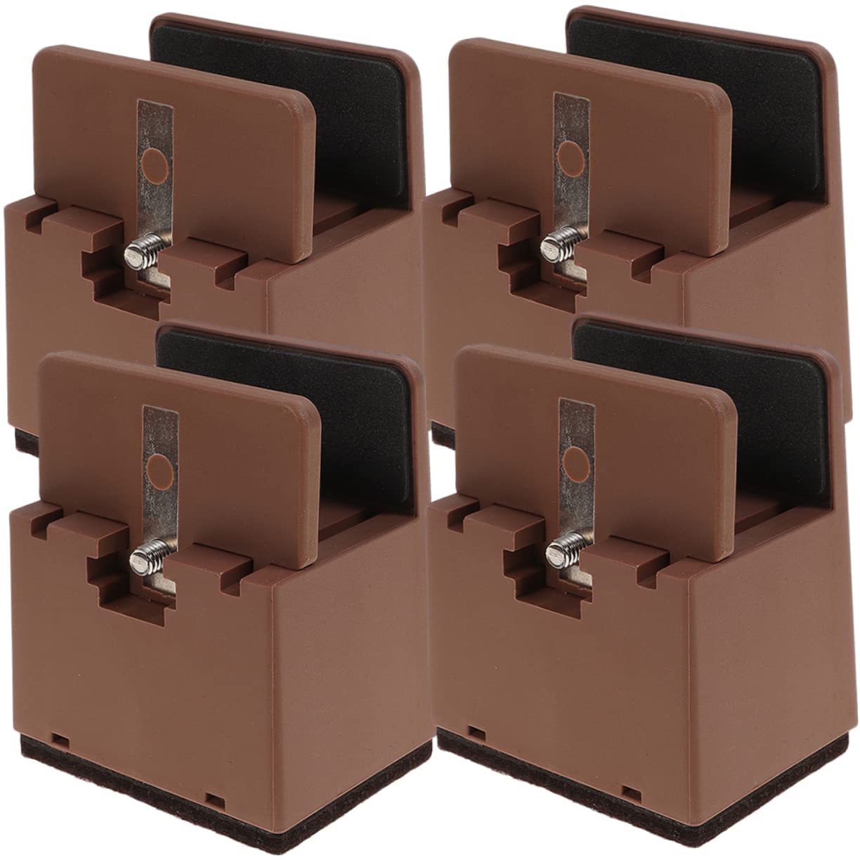 VILLCASE 4Pcs Adjustable Furniture Risers Height Elevation Blocks for Bed Couch Chair and Desk Heavy Duty Load Capacity Up for Easy Storage