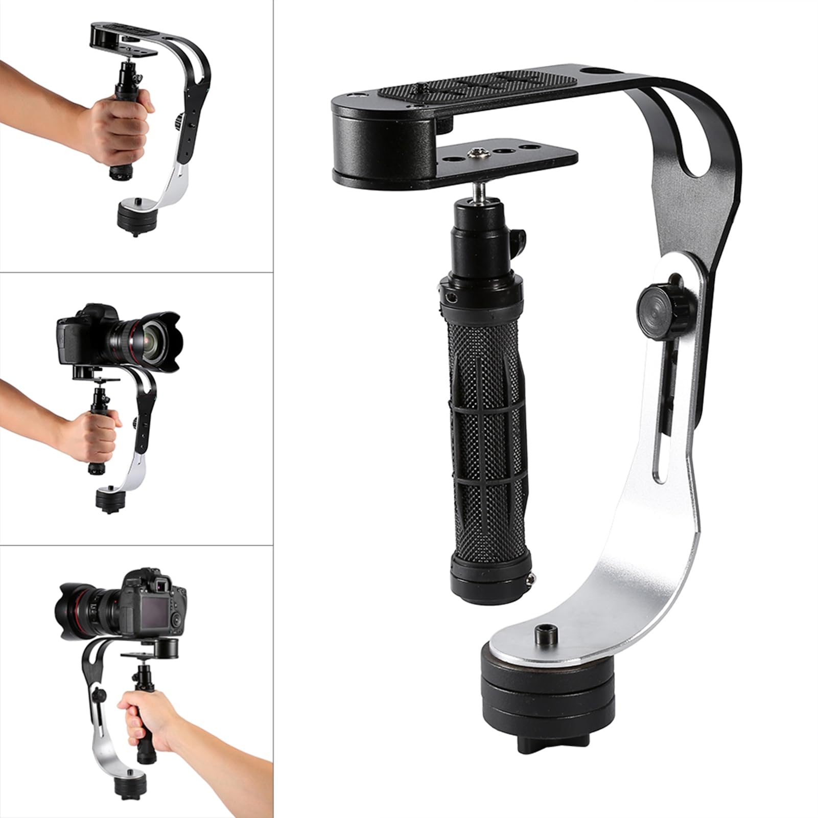 Stabilizzatore cardanico, stabilizzatore Video Portatile | Fotocamere DSLR, videocamere, Impugnatura per Fotocamera Steadycam per Registrazione Video, vlog, Video Live,