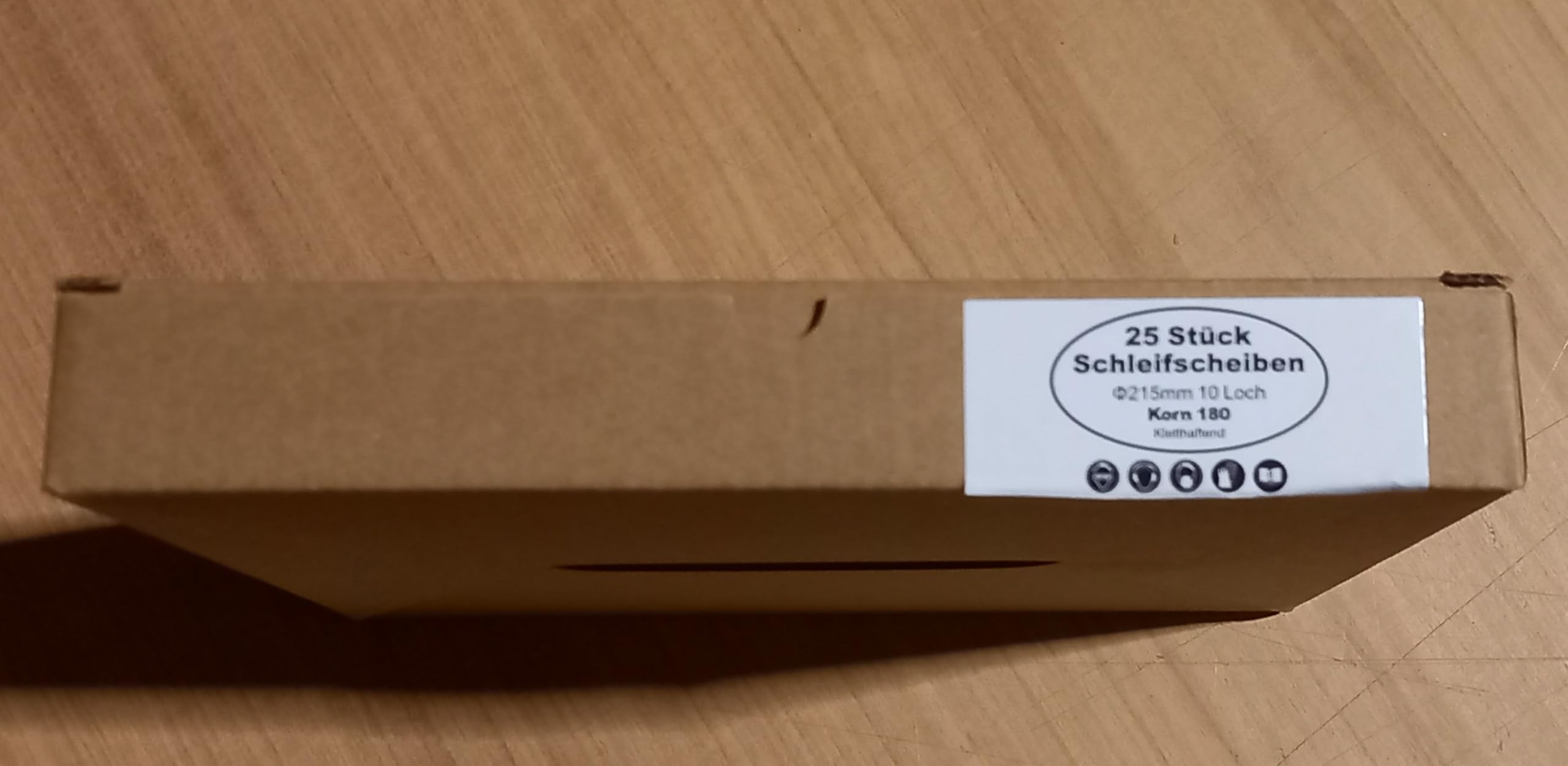 25 tarcz szlifierskich do szlifierek z długą szyjką, Ø 215 mm, 10 otworów, P180, czerwono-brązowy