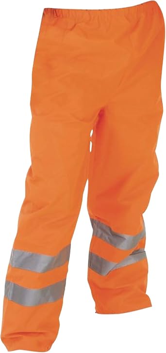 Yoko Mens Hi-Vis Waterproof Contractors Trousers/Pants S Hi Vis Orange