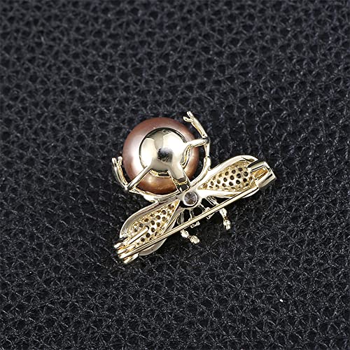 Image of Cute Bee Brooch Pin Corsage, Sweater Dress Shawl Jewelry Accessory Decor for Wedding Birthday Party Christmas Gift (Gold) (Style 1)