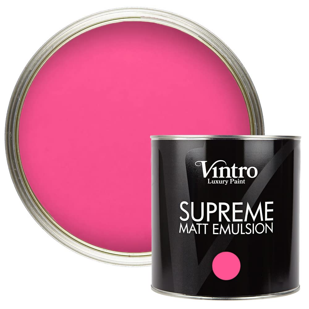 Vintro Paint Deptford Pink Matt Emulsion Interior Paint - 2.5L Large