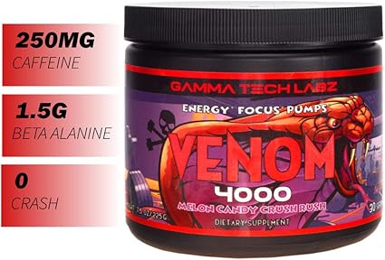 Amazon Com Venom 4000 Pre Workout Powder With Beta Alanine Creatine Monohydrate Vitamin B6 Advanced Muscle Builder And Energy Enhancer For Focus And Recovery Melon Rush Health Household Amazon Com Venom 4000 Pre Workout Powder With Beta Alanine Creatine Monohydrate Vitamin B6 Advanced Muscle Builder And Energy Enhancer For Focus And Recovery Melon Rush Health Household