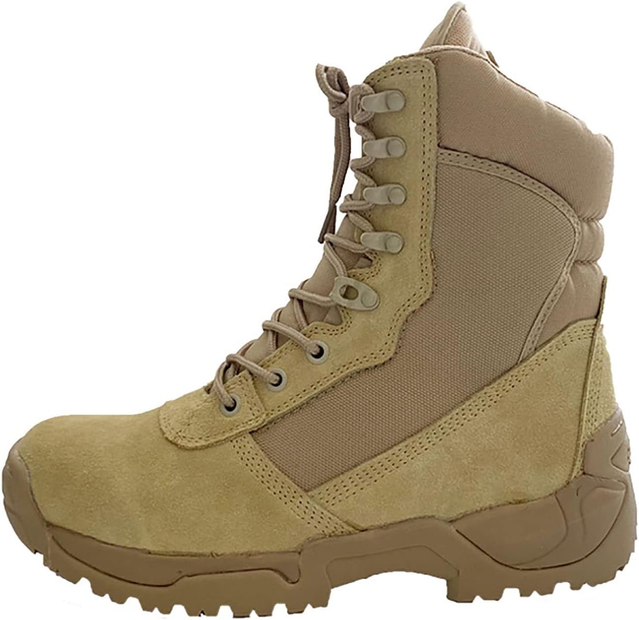 CLSQLXYJZC Men's Outdoor Desert Tactical Boots, High-top Breathable Rubber Sole Military Work Shoes, Comfort Durable Odor-proof Non-slip Hiking Shoes