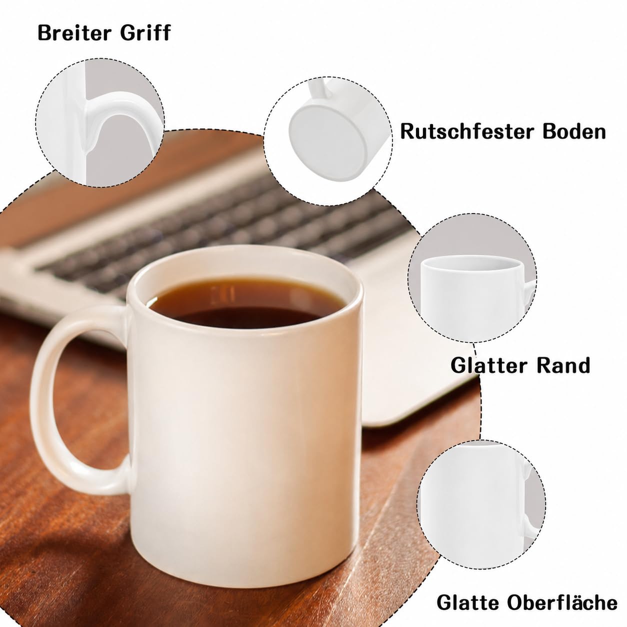 12 tazas de sublimación de 325 ml, tazas de café blancas de sublimación, tazas de café personalizables en blanco para impresión por sublimación, tazas de fotos para café, té, leche, cacao