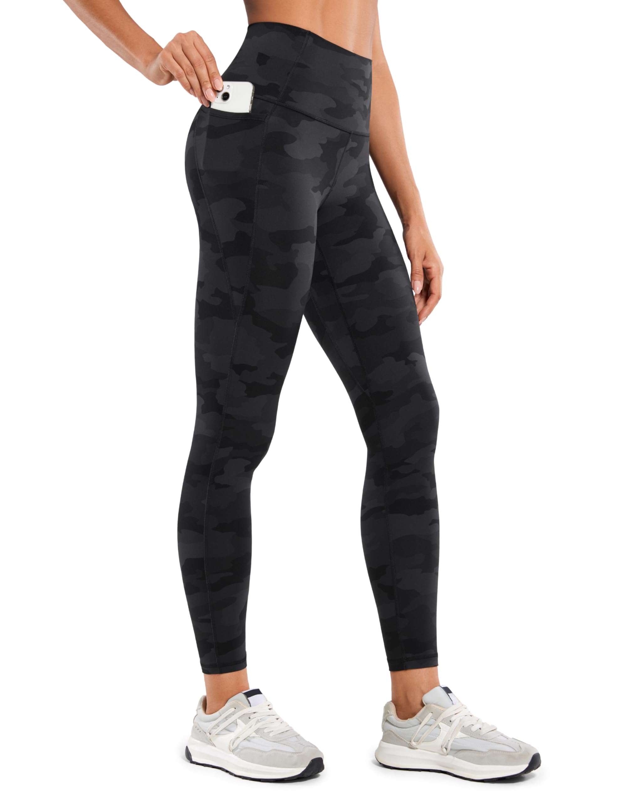 CRZ YOGA Womens Butterluxe Workout Leggings 25 Inches - High Waisted Gym Yoga Pants with Pockets Buttery Soft