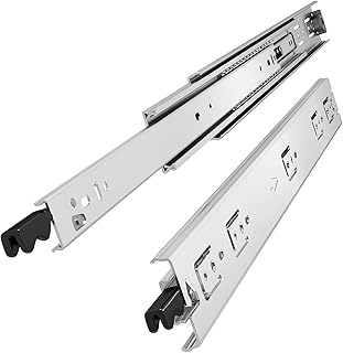 VADANIA 18" Heavy Duty Drawer Slide with Lock #VD1551, 150lb Load Capacity, 3-Fold Full Extension, Ball Bearing Lock-in & Lock-out, Side Mount, 1-pair