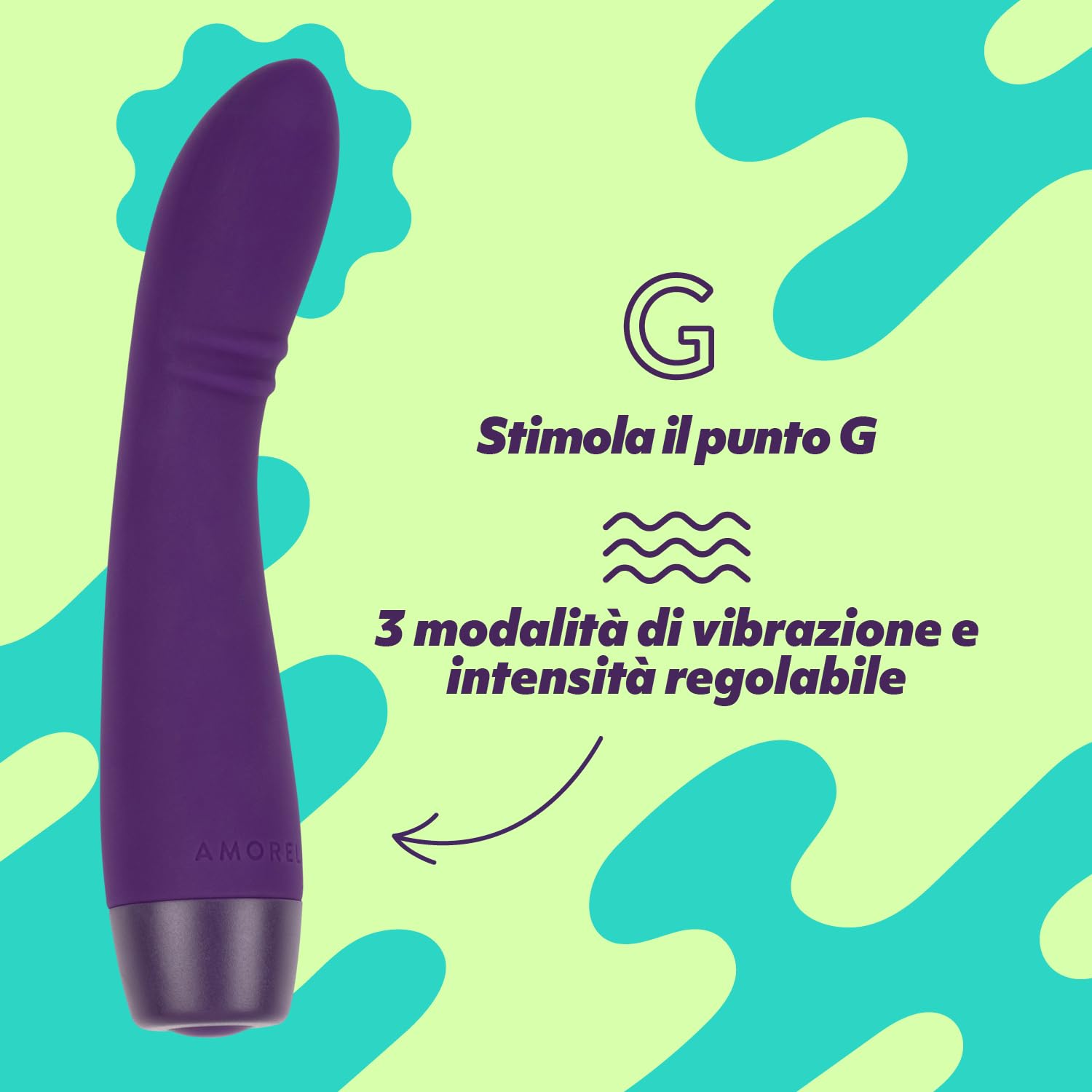 AMORELIE Joy - Vibratore a punto G Bloom | Impermeabile Ricaricabile