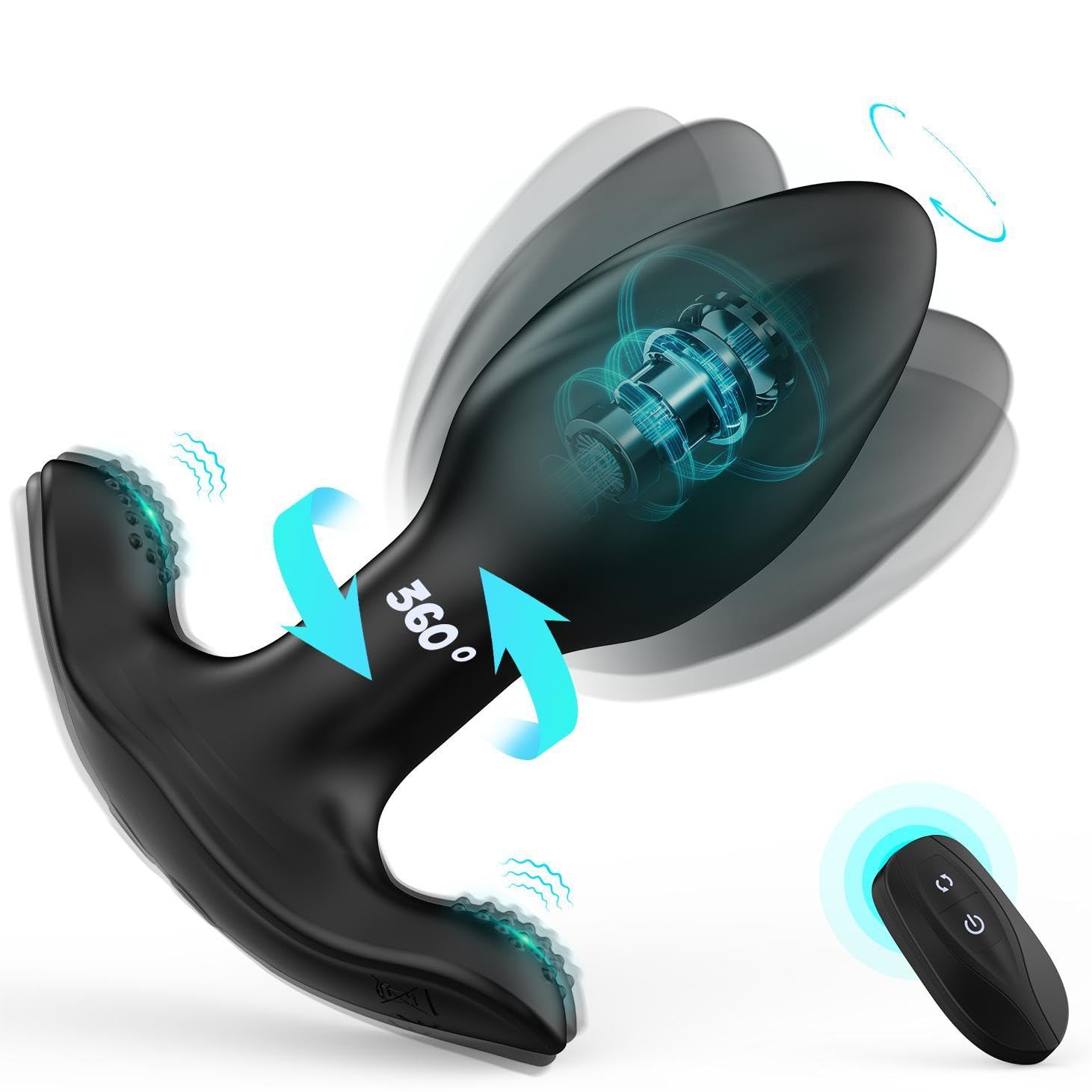 Vibrating Butt Plug Anal Toys, Anal Plug Sex Toys for Men Prostate Massager, 10 Vibrating Rotation Mode Male Sex Toy with Remote Control, Adult Couples Sex Toys for Men & Women Sex Game