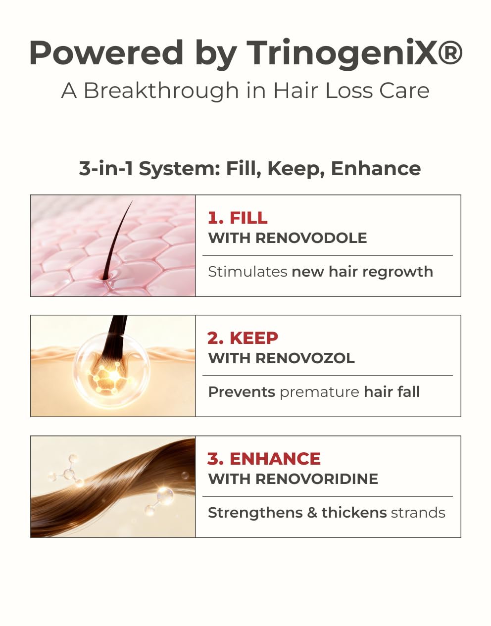 Motifull Hair Boosting Treatment | Hair Growth Treatment for Thinning Hair | Biotin, Caffeine & TrinogeniX Formula for Hair Regrowth, Hair Thinning & Scalp Health (6.76 fl oz) - Image 3