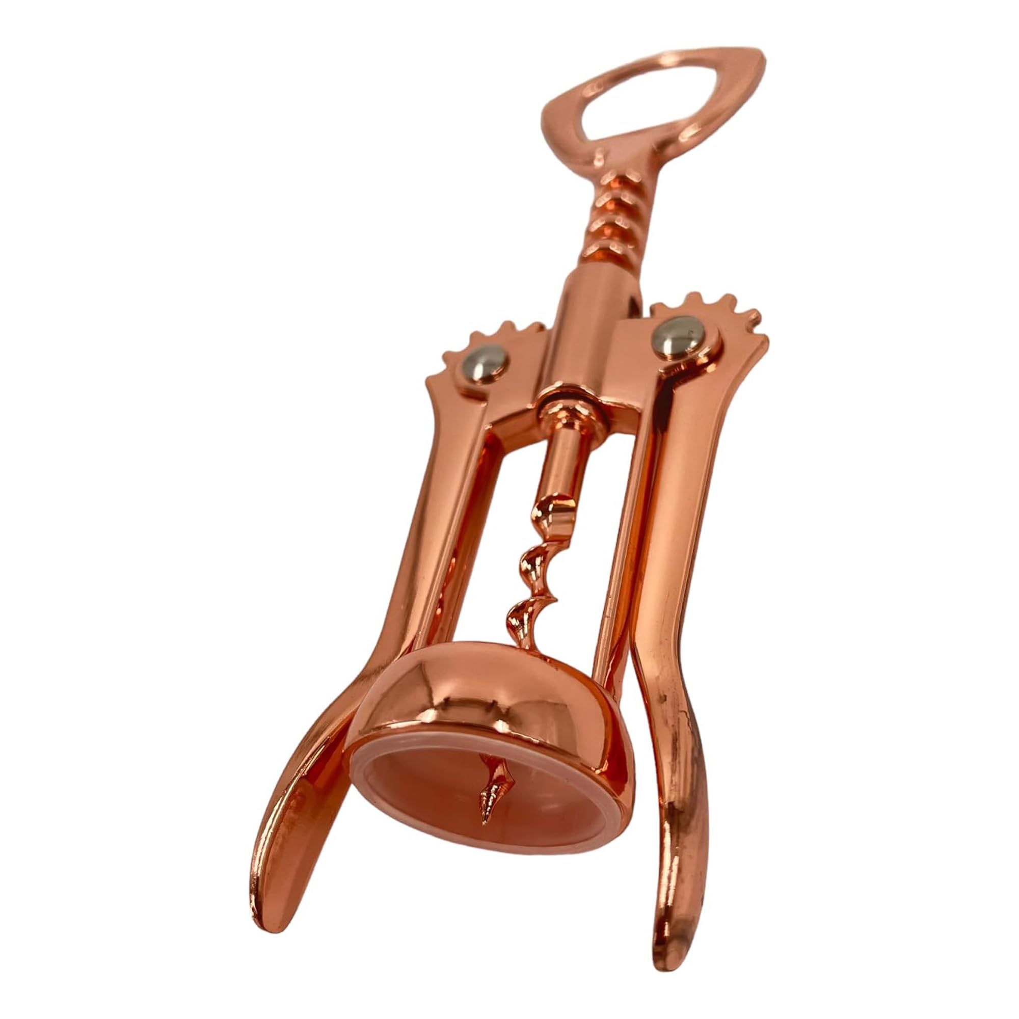 Premium Kupfer Doppelhebel-Korkenzieher Weinflaschenöffner, langlebiges ergonomisches Design für müheloses Öffnen der Flasche, ideal für Rot-, Weiß- und Schaumweine, stilvolles