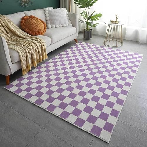 ���O�J�[�y�b�g ���r���O�G���A ���_�� 120x210 cm �􉽊w�͗l �`�F�b�J�[�{�[�h �O���b�h �`�F�b�N�� 3D �v�����g ����~�� �����` �V���[�g�p�C�� �J�[�y�b�g �Q���p 1000g/m2 �t�����l�� ���փ}�b�g �J�[�y�b�g ���� 0.8 cm