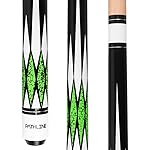 Pathline Pool Cue Stick - 58 inch Canadian Maple Billiard Pool Stick (Green 20oz)