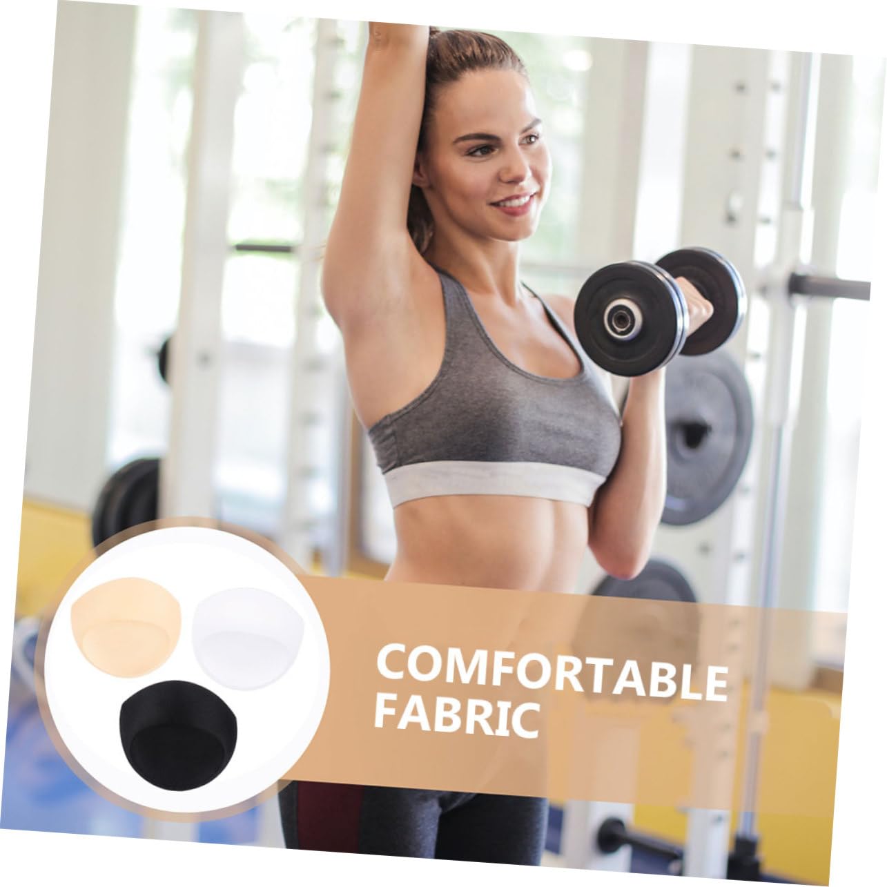 VANZACK Almohadillas de Esponja Semicirculares Transpirables y Push Up para Sujetador, 6 Pares Ideales para Sujetador Deportivo y Trajes de Baño
