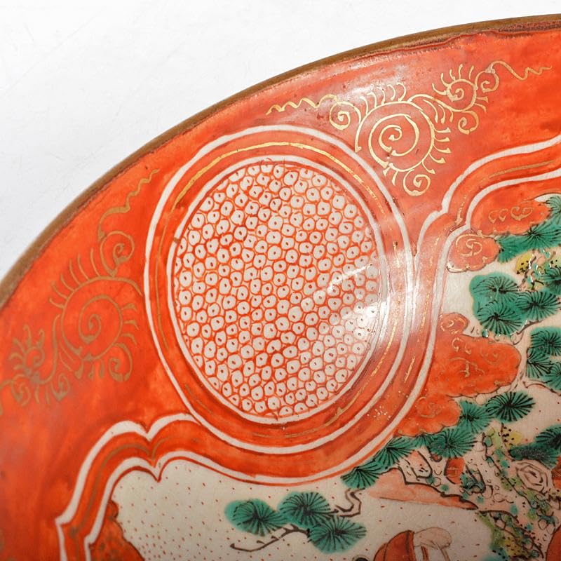 Amazon.co.jp: 九谷焼 明治九谷 青手 赤絵人物文 鉢 時代箱付 M R6057 