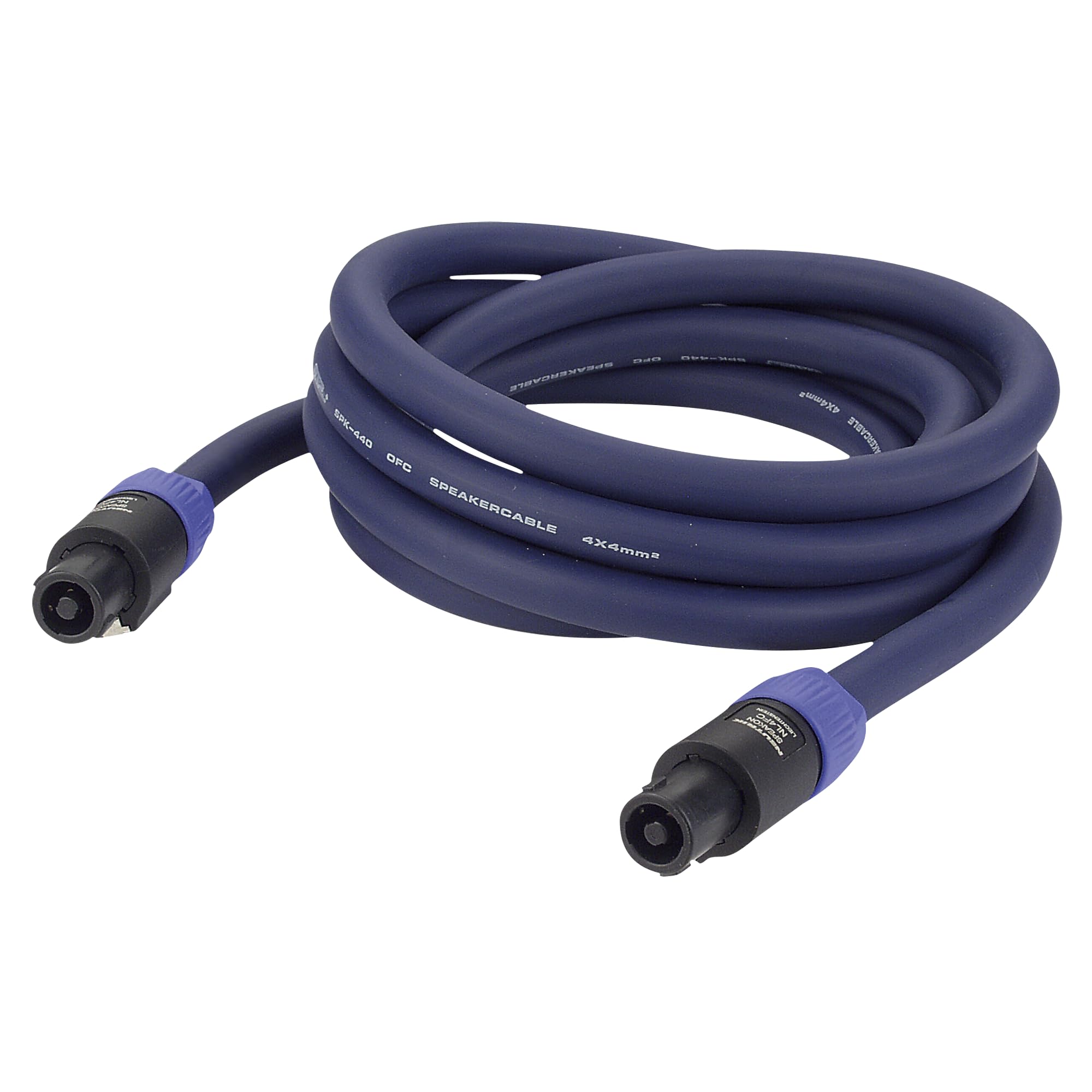Speakon Cable de altavoz, 4 x 4 mm2, 10 m, conector Neutrik)