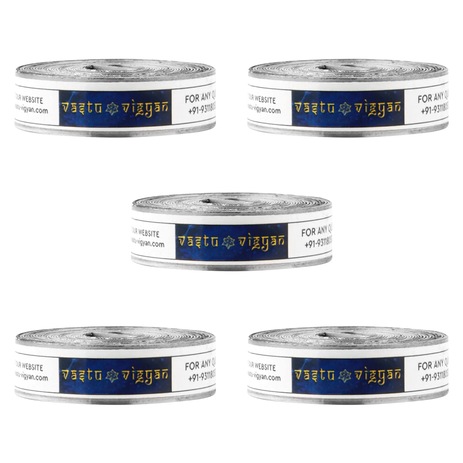 TREEMAISON Iron Strip for Vastu Remedy | Width-0.5 Inch | Thickness -0.3mm | Length-8 Feet Approx | Vastu Strips for Zone Balancing/Toilet | Iron Strip for Vastu | Pack of 5