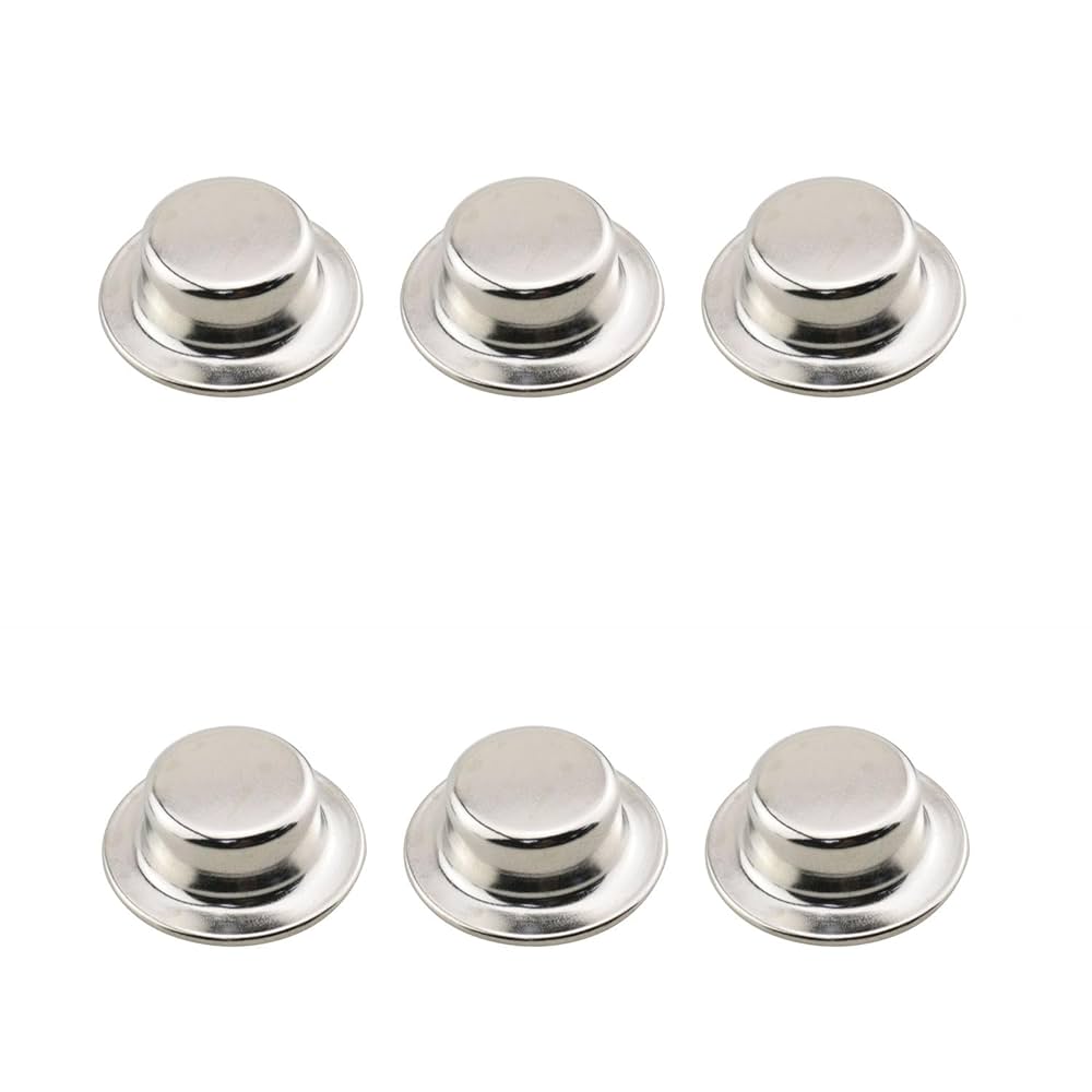 TAODAN 6PCS Axle Push Nut Fastener Axle Cover Nut Silver