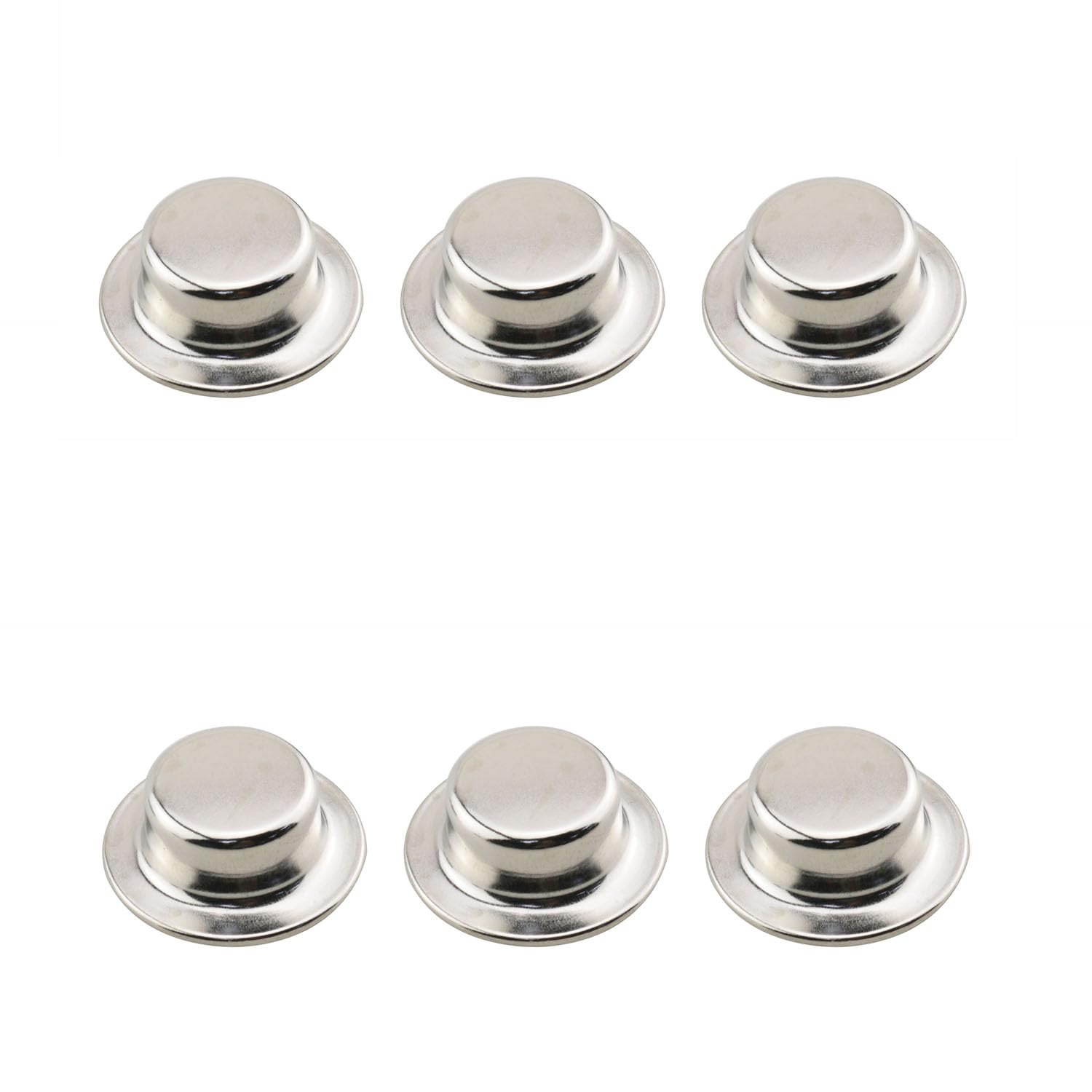 TAODAN 6PCS Axle Push Nut Fastener Axle Cover Nut Silver Spring Steel Push Nut Cover Stud for Lawn Mower and Wheelbarrow and Rolling Trash Cans