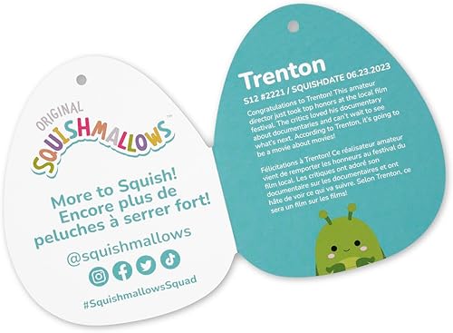 Miniatura 6 de Squishmallows Mantis orante verde Trenton original de 12 pulgadas con alas brillantes - Peluche oficial de Jazwares