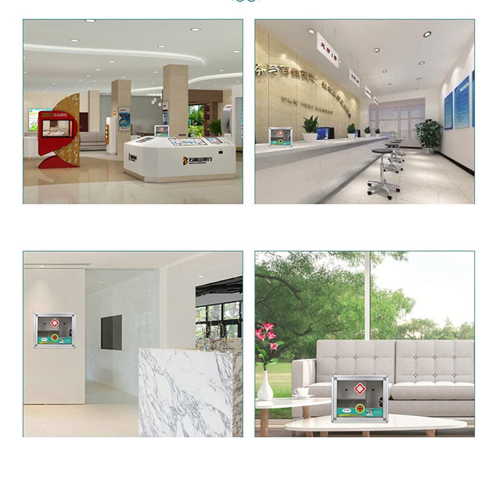 Cassetta Medica di Pronto Soccorso in Lega di Alluminio con Tre Scomparti e Design a Copertura, Portatile da Parete per Uso Domestico e Esterno