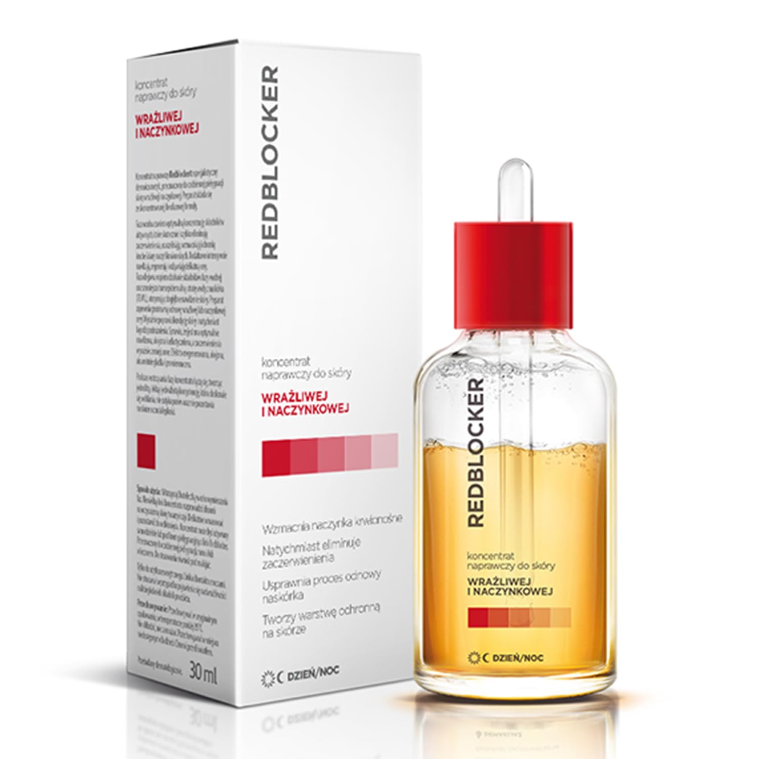 - Redblocker - Repair Concentrate - Specialist Dermocosmetic with Two-Phase Formula for Skin Care, Vessel Strengthening, and Hydration - 30ml