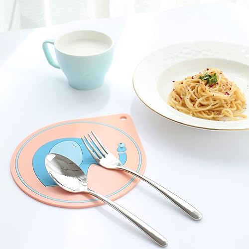 Miniatura 4 de 4 soportes de silicona para ollas de cocina de animales de dibujos animados, resistentes al calor, patrón de conejo de elefante, salvamanteles para