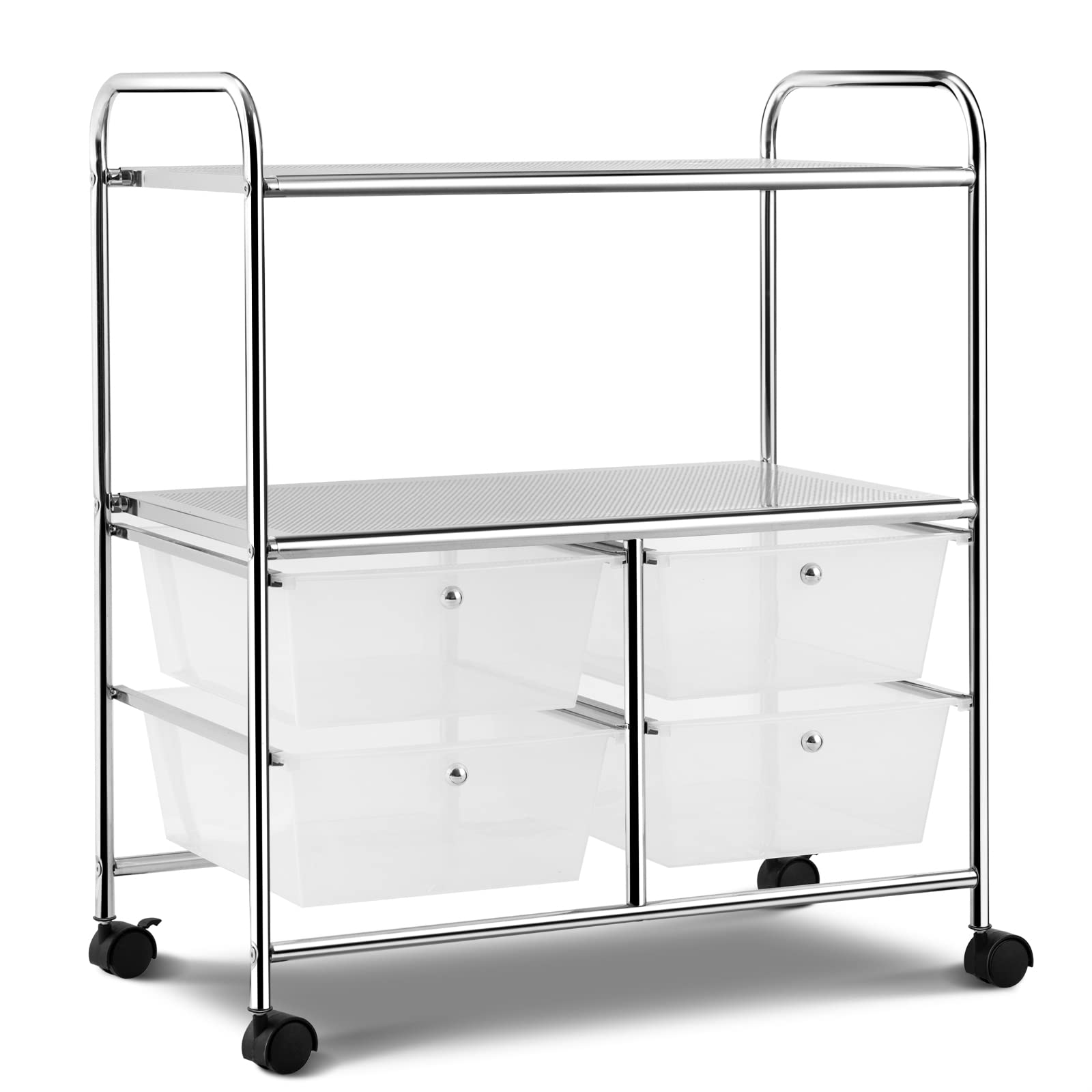 Buy Multigot Storage Trolley, 3Tier Utility Rolling Cart with 4