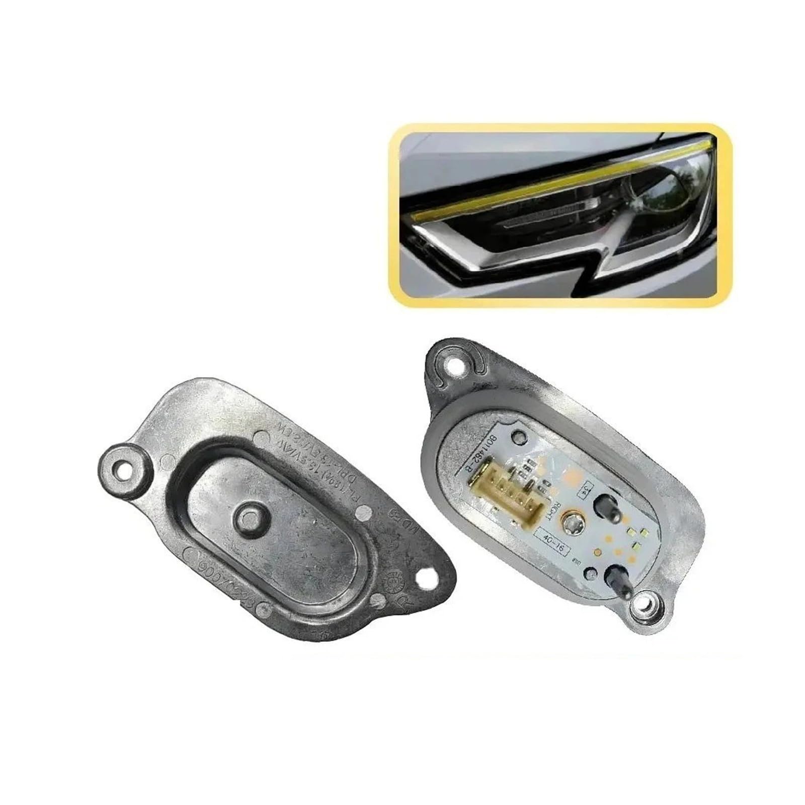 8V0998473 8V0998474 Per A3 Fari Allo Xeno Luce Di Marcia Diurna Sorgente Bianca DRL Moduli LED 2017-2020 Xenon Hid Ballast(Left drl module)