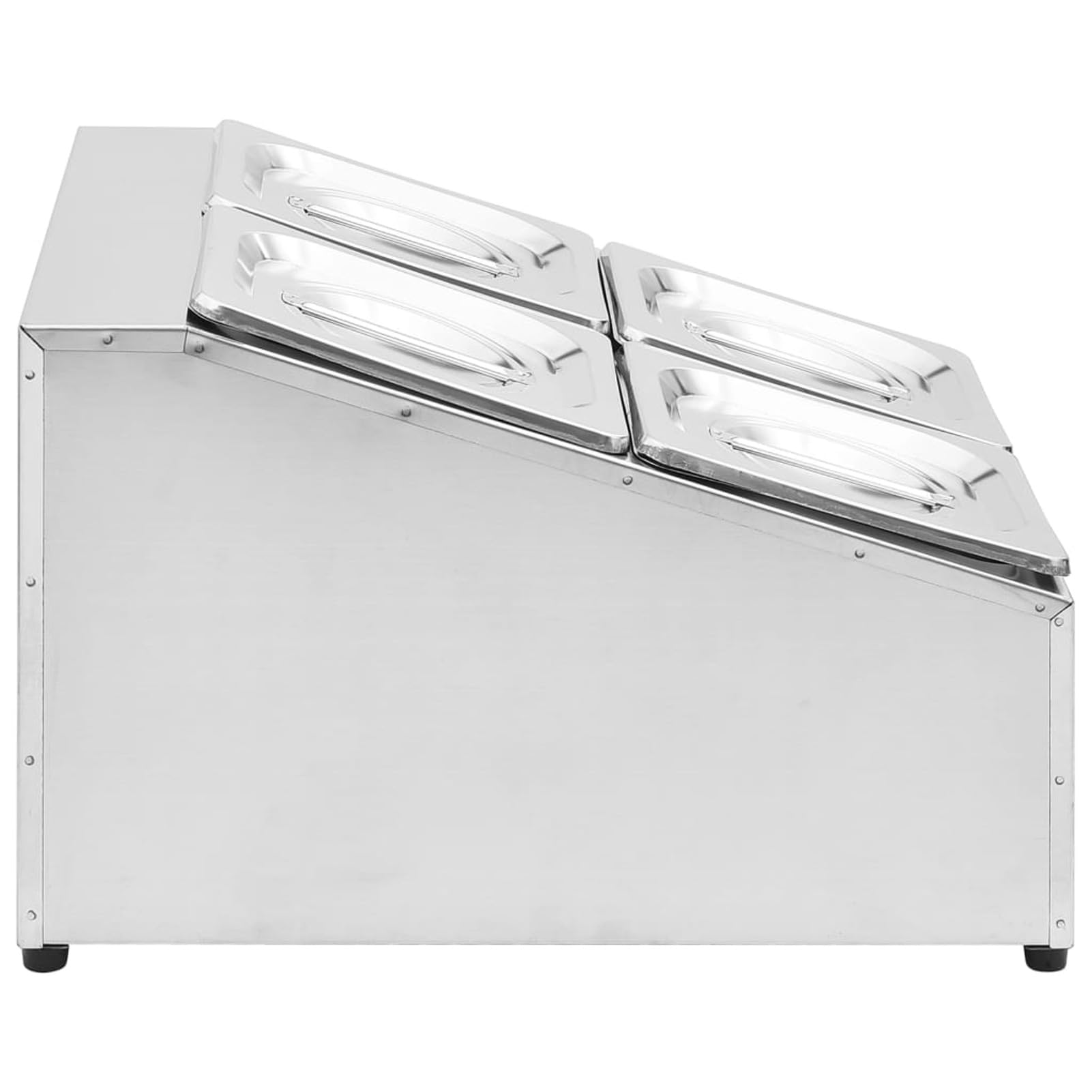 Homgoday Gastronorm - Soporte Gastronorm con 4 contenedores GN 1/6 de Aiaio Inox, muebles para casa, interior y exterior, salón o dormitorio