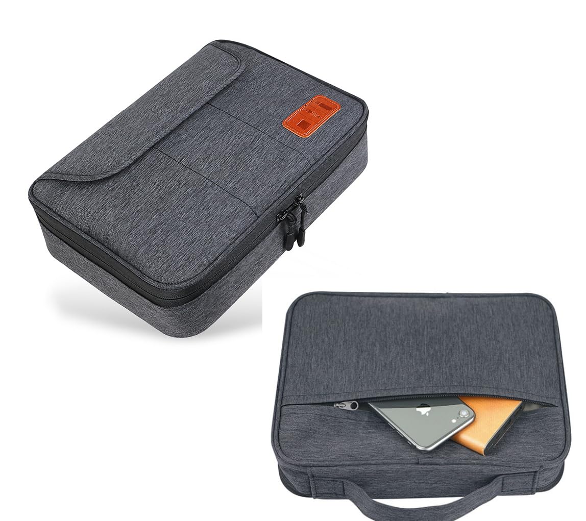Organisateur Sac électroniques voyage, Sac rangement câbles multifonction, étui voyage (cabl Noir 28.5X23X6cm)