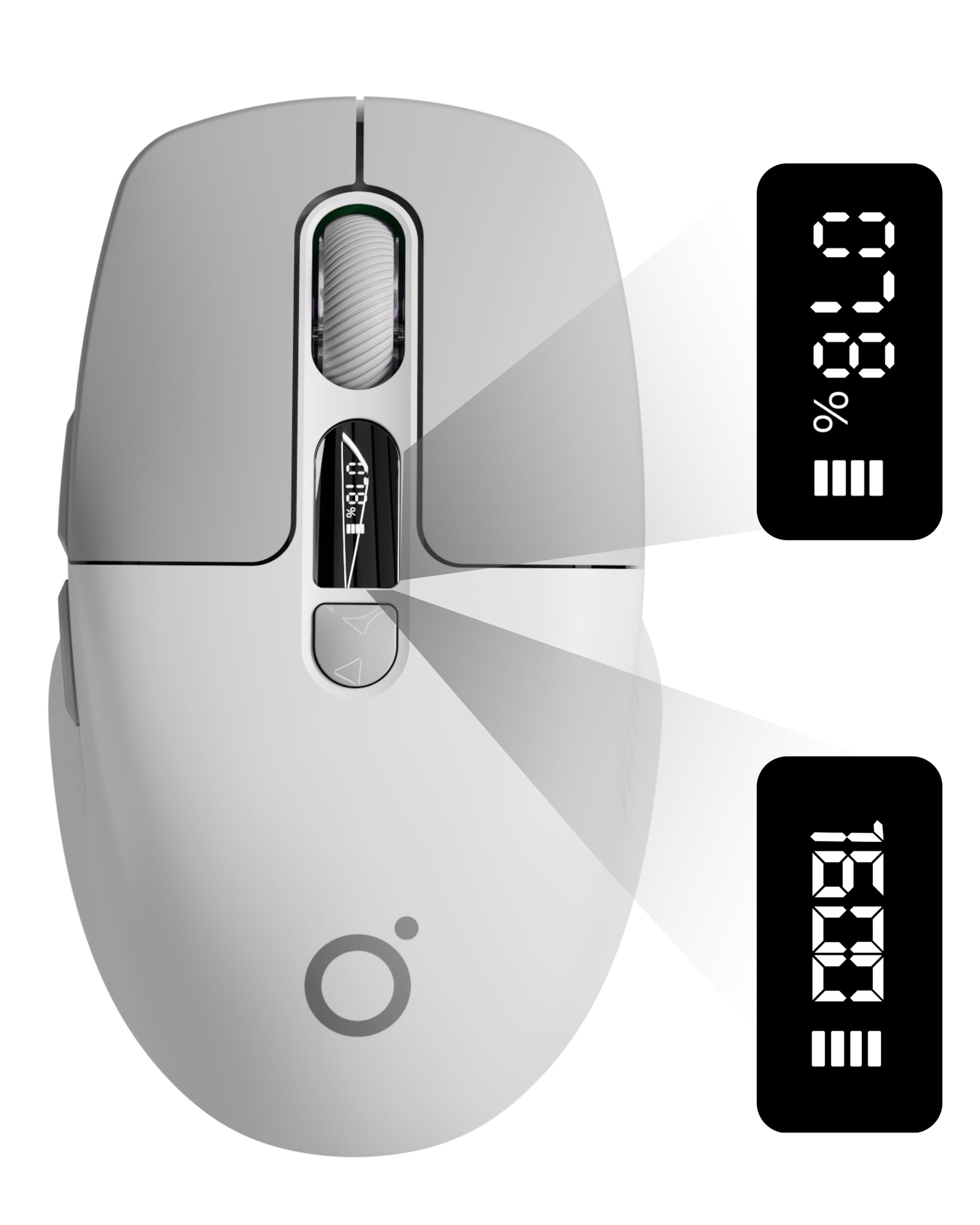 EWEADN Q1 Wireless Mouse BT 2 4G Silent Mouse Quiet Click with 1600 DPI Levels Battery DPI LED