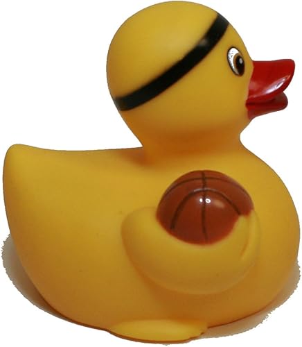 Rubber Ducks Basketball, Waddlers Brand Rubber Duckies That Float Upright, Rubber Bath Toy Basketball Themed Birthday, Baby Shower Gift-all Depts. Basketball Player Gift