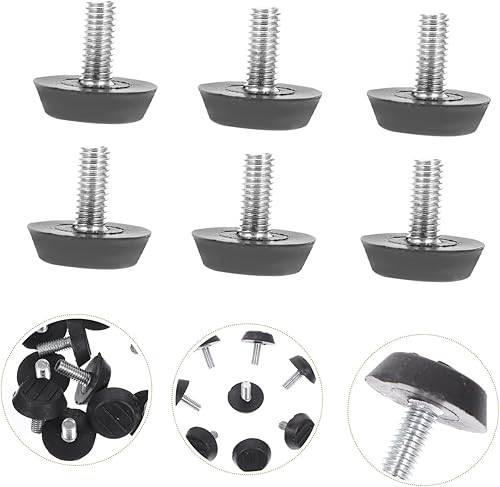 Miniatura 7 de OSALADI 100 alfombrillas para mesa y silla, patas ajustables, patas de metal para muebles, silla giratoria de escritorio, niveladores de muebles