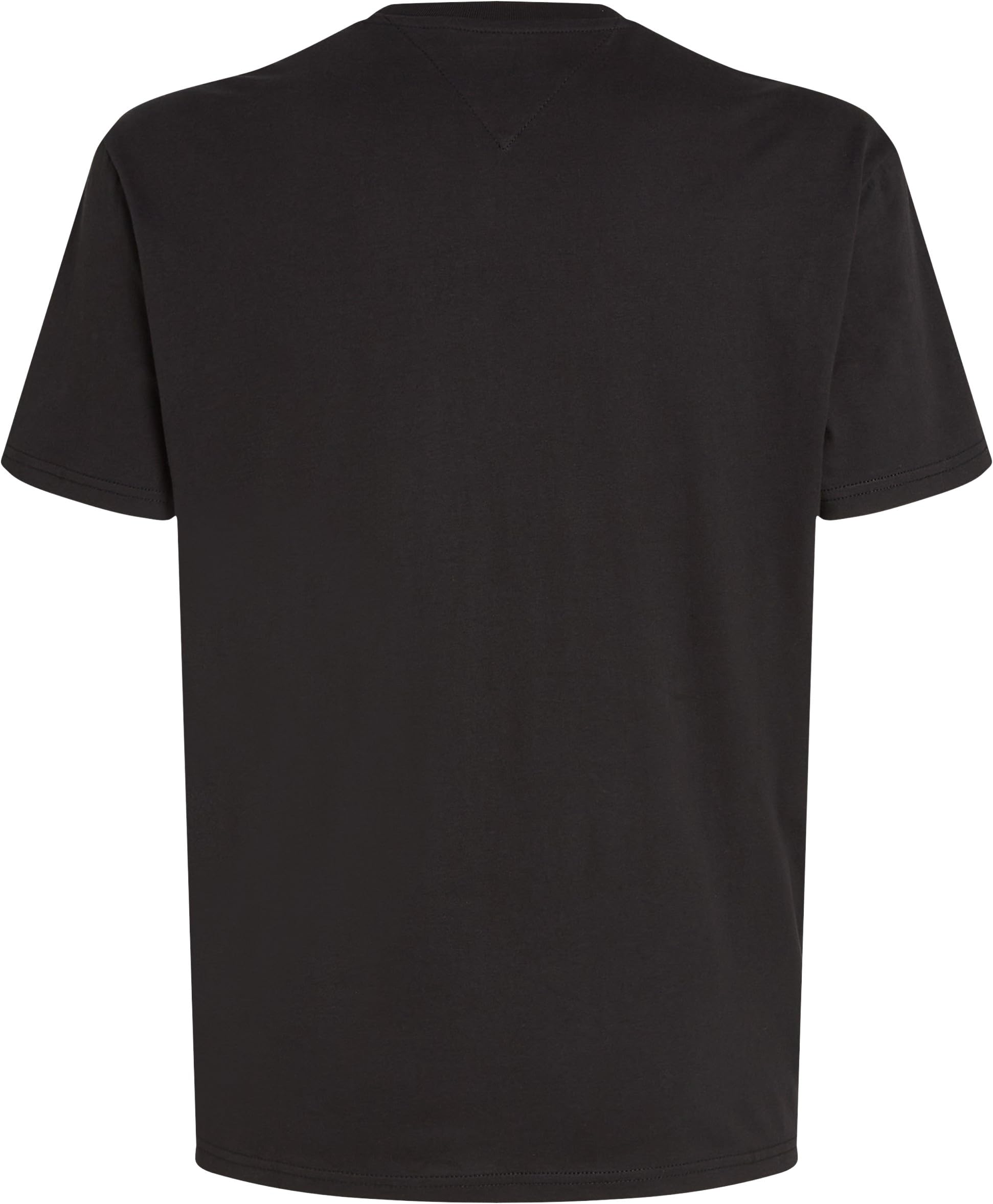 Tommy Jeans Męska koszulka TJM REG Linear Logo TEE EXT DM0DM20744BDS010 S/S, czarna (czarna), 4XL, czarny (czarny), 4XL Duże Rozmiary