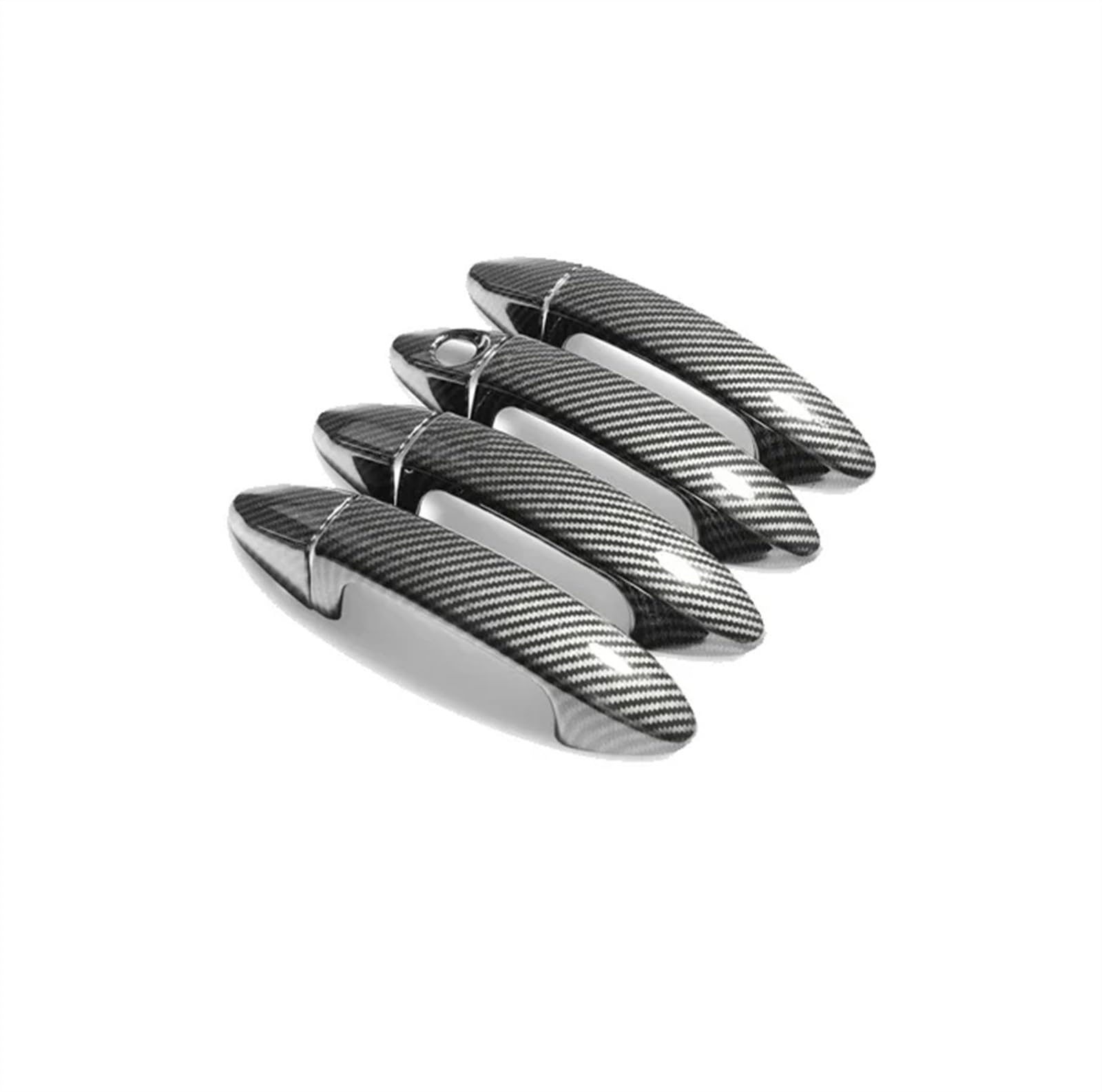 Lzbzhb Carbon Fiber 4Pcs Car Exterior Outsidedoor Handle Car Exterior Door Handle Accessories For Ecosport For Bk For Mk2 2014 2015 2016 2017 2018 2019 2020 2021 2022 2023(Carbon Fiber 4Pcs)