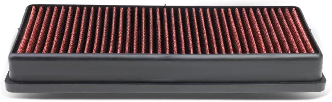 DNA Motoring AFPN-057-RD Clean Air Washable Drop In Panel Air Filter Enhance Engine Performance Power & Acceleration Improve [Compatible with 11-17 Mercedes CLS550 E63 S63 ML550]