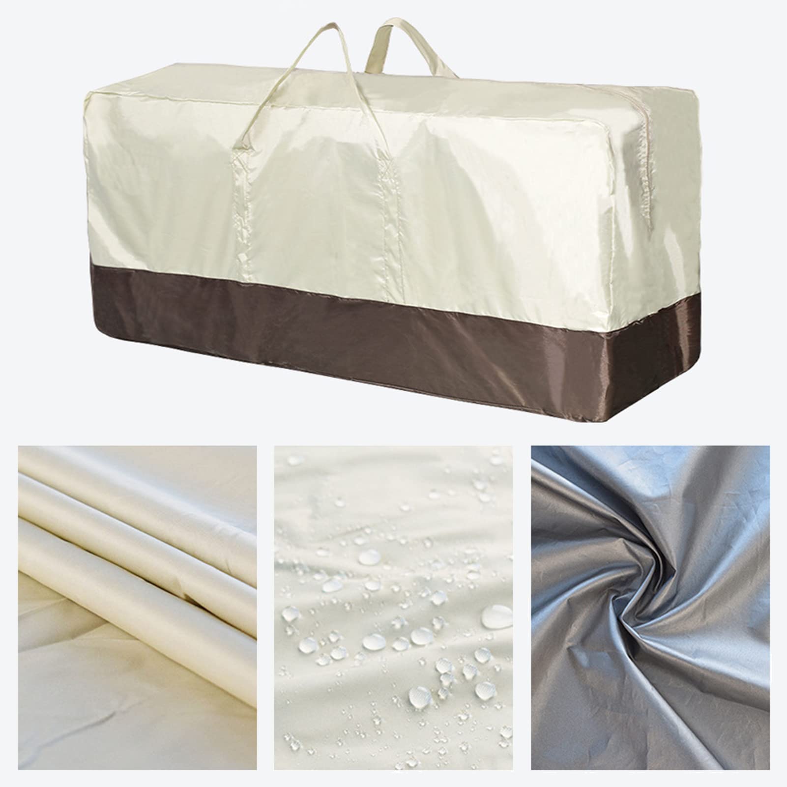 Poduszki mebli ogrodowych Torba do przechowywania, torba do przechowywania choinek, bardzo duża wodoodporna torba na zewnątrz Patio Seat Pads Carry Handbag z uchwytem i zamkiem błyskawicznym,152x71x51 cm