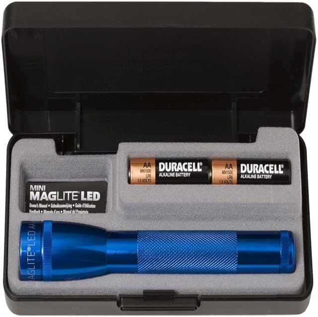 Maglite Men's AA LED Presentation Box Flashlight-Blue