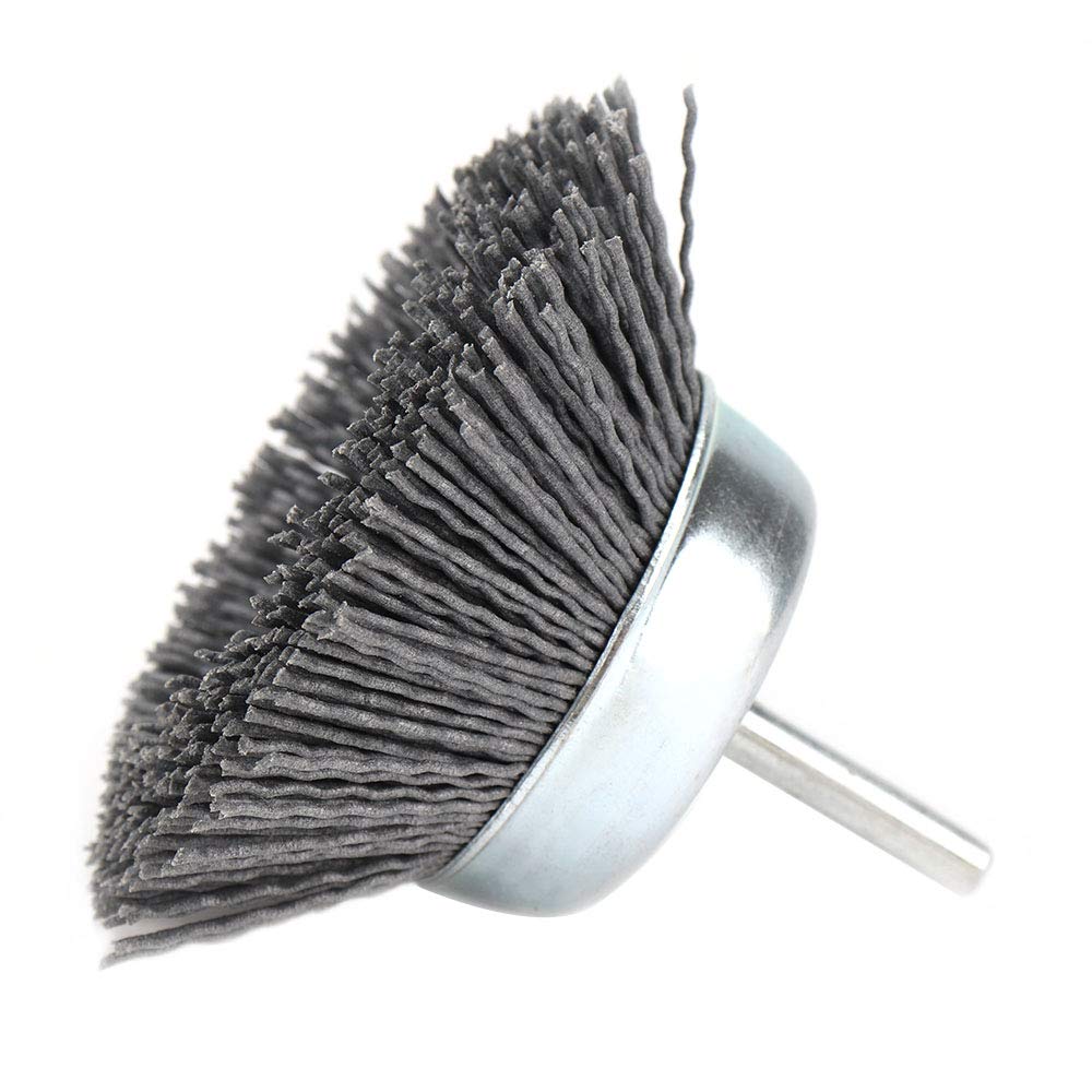 Prоmо Dіѕсоunt Uр Tо 70% оƒƒ 3inch（75mm）Nylon Abrasive Cup Brush with 1/4 Shank Gray Grit 120