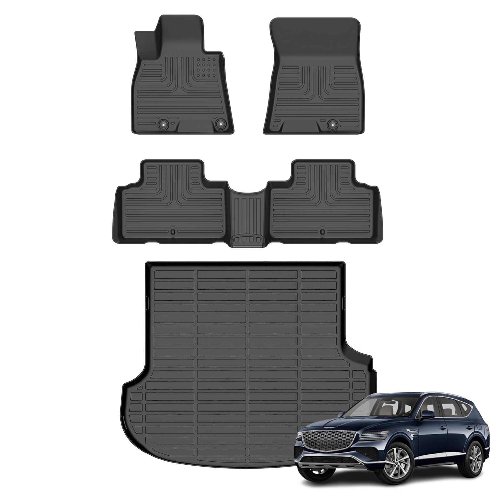 Floor Mats &amp; Cargo Liner for 2021-2026 Genesis GV80 5 Seats