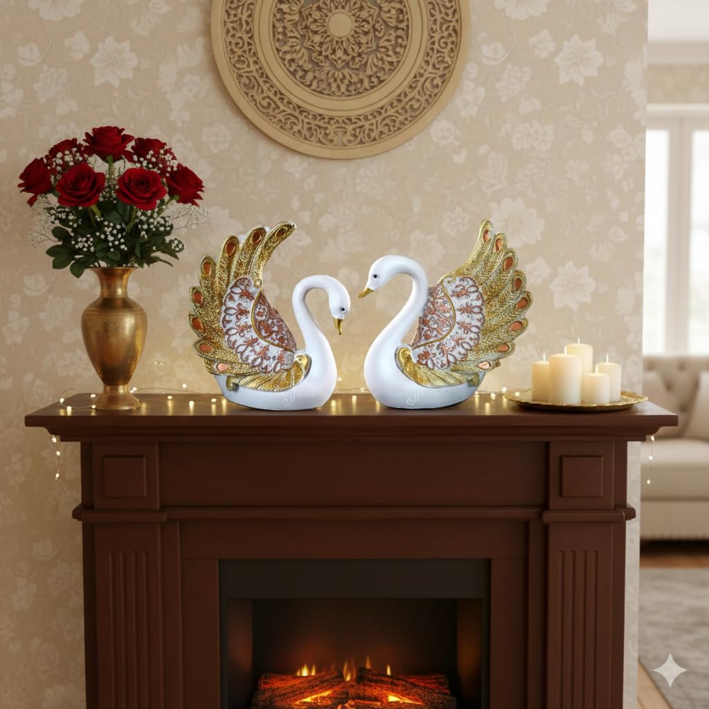 Elegant Duck Swan Sculpture - Home Decor -7