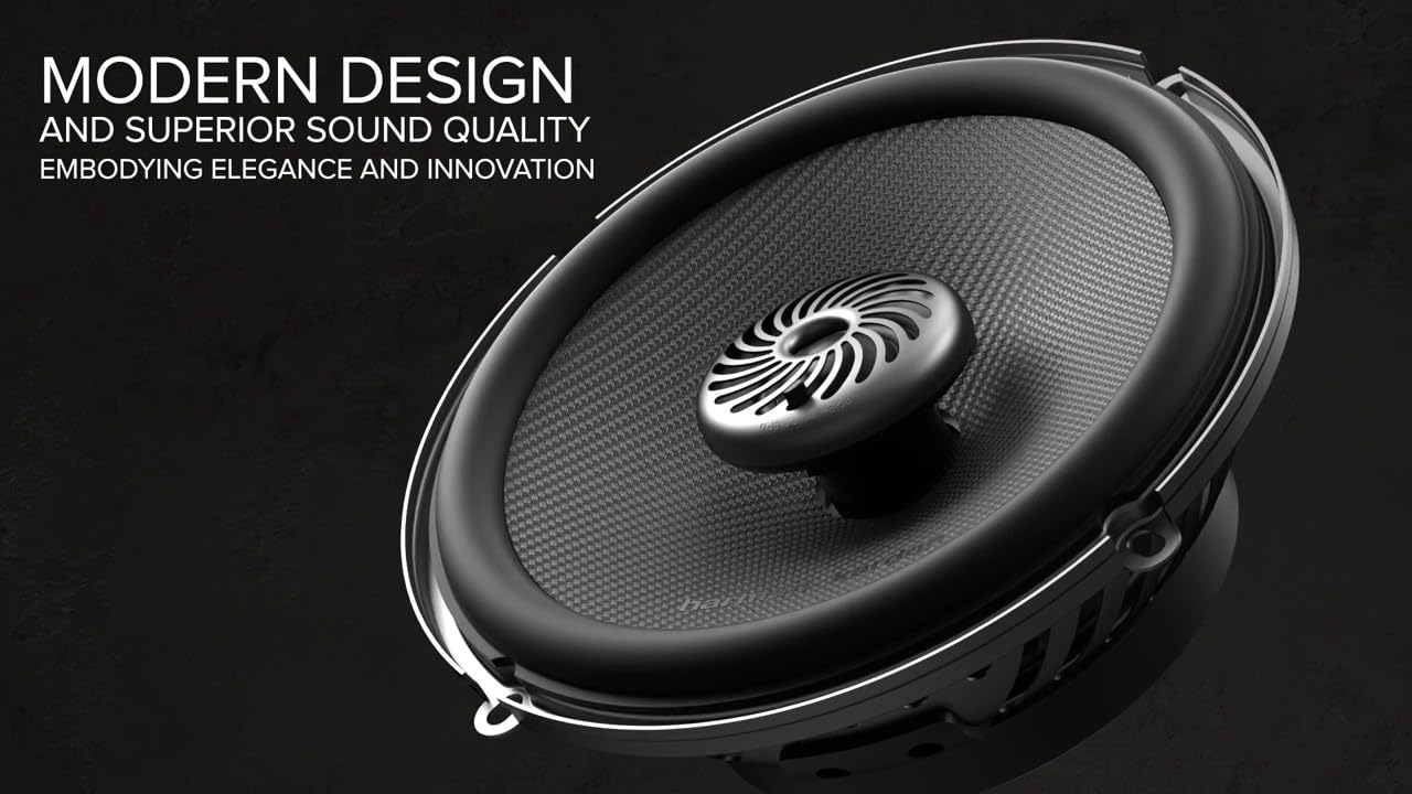 Harman Kardon FIT 4F Koaxial Lautsprecher Auto 10mm (4 Zoll): Car HiFi Lautsprecher mit 35W RMS und 280W Peak, klare Stmmen Nachrüstlösung für kompakten Klang - Paarweise
