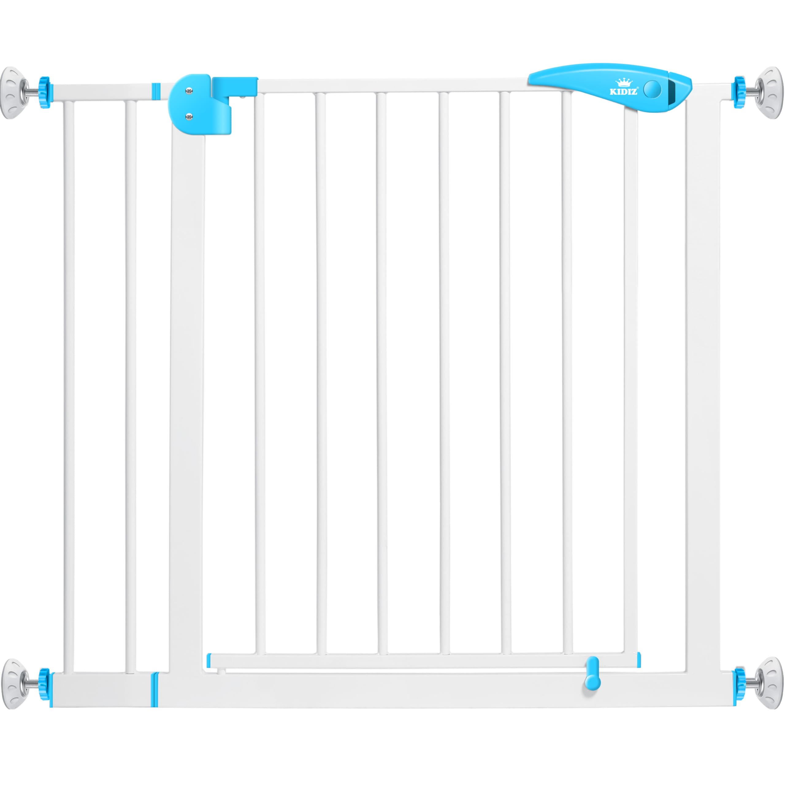 KIDIZ® Griglia di protezione per porte e scale, per bambini, senza forature, orientabile su entrambi i lati,