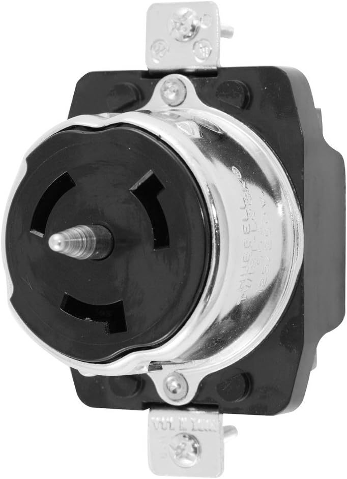 Hubbell CS6369 Locking Receptacle, 50 amp, 125/250V, 3 Pole and 4 Wire