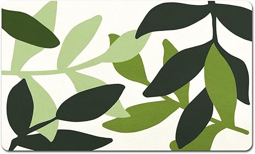 Miniatura 8 de Tapete de comida para perros y gatos de 12 x 19 pulgadas, absorbente de agua y comida para perros y gatos, tapete para proteger los suelos, de