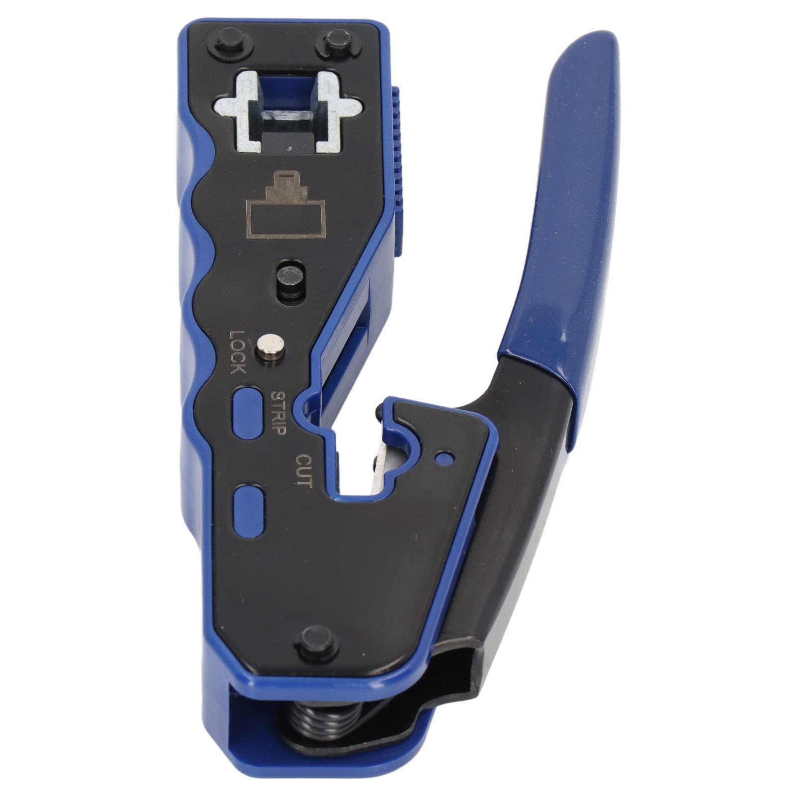 Ensemble d'outils de sertissage RJ45 et dénudeur de câble avec kit de connecteurs RJ 50 pièces pour réseau – Outil manuel en acier à haute teneur en carbone pour l'entretien des