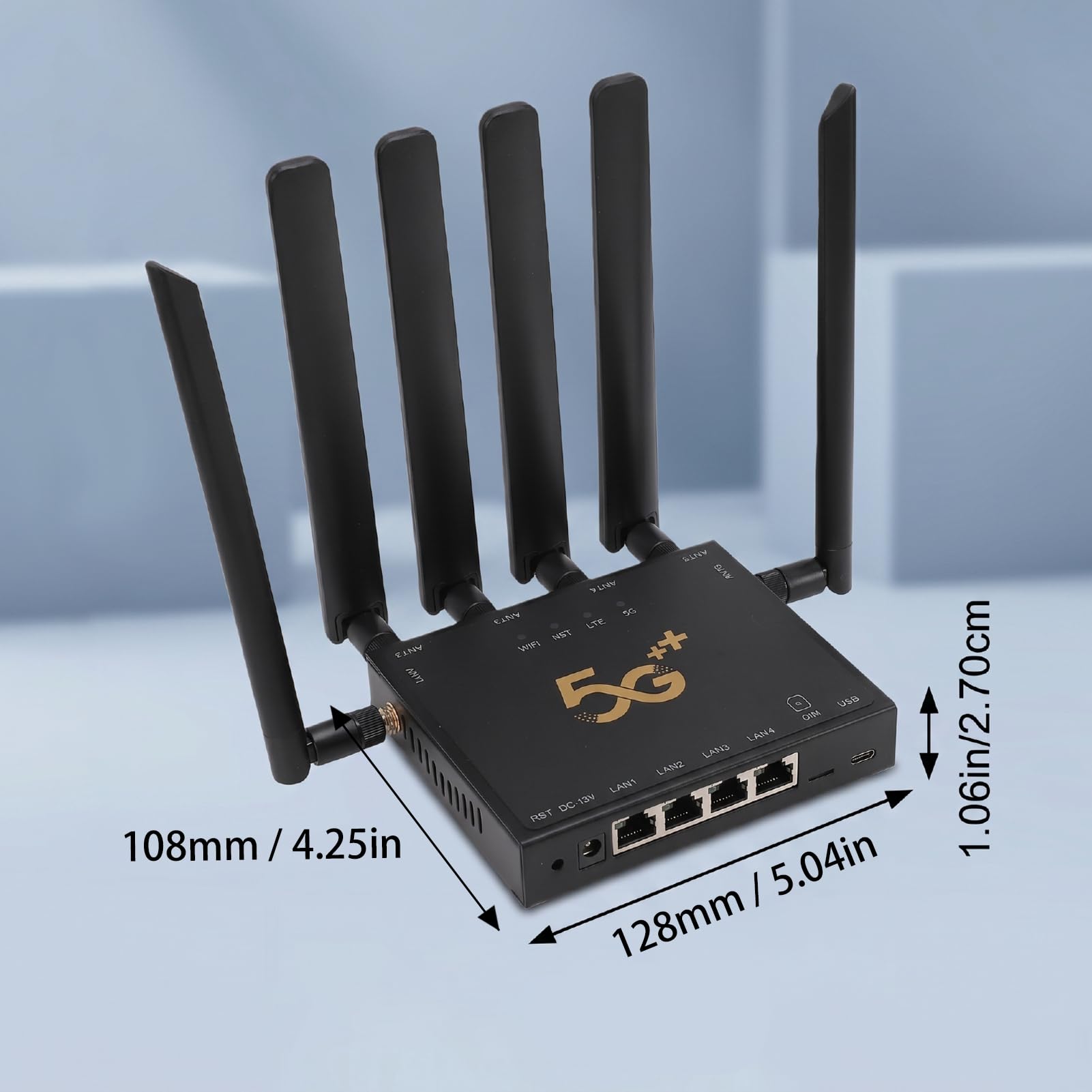 YUYTE Router 5G SA NSA Router Industriale per Schede SIM Wireless Dual Band Gigabit WiFi per Europa Asia Africa Australia