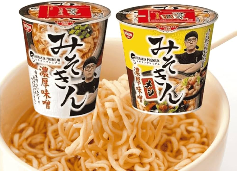 日清 新みそきん 濃厚味噌ラーメン Amazon.co.jp: 2種セット 新みそきん 濃厚味噌ラーメン + 新みそきん