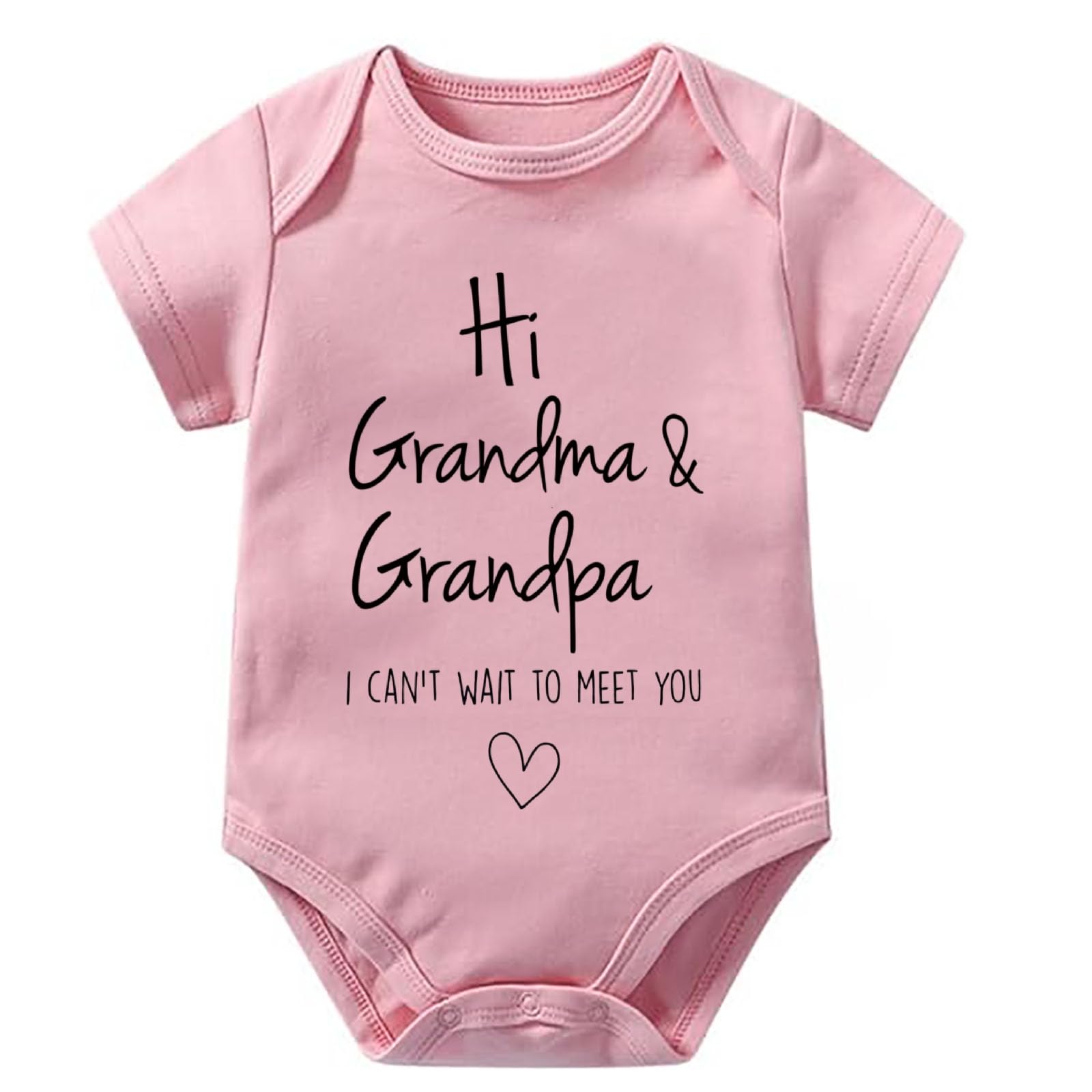 Hi Grandma and Grandpa I Cant Wait To Meet You Pregnancy Announcement Infant Baby Bodysuit Baby Clothes